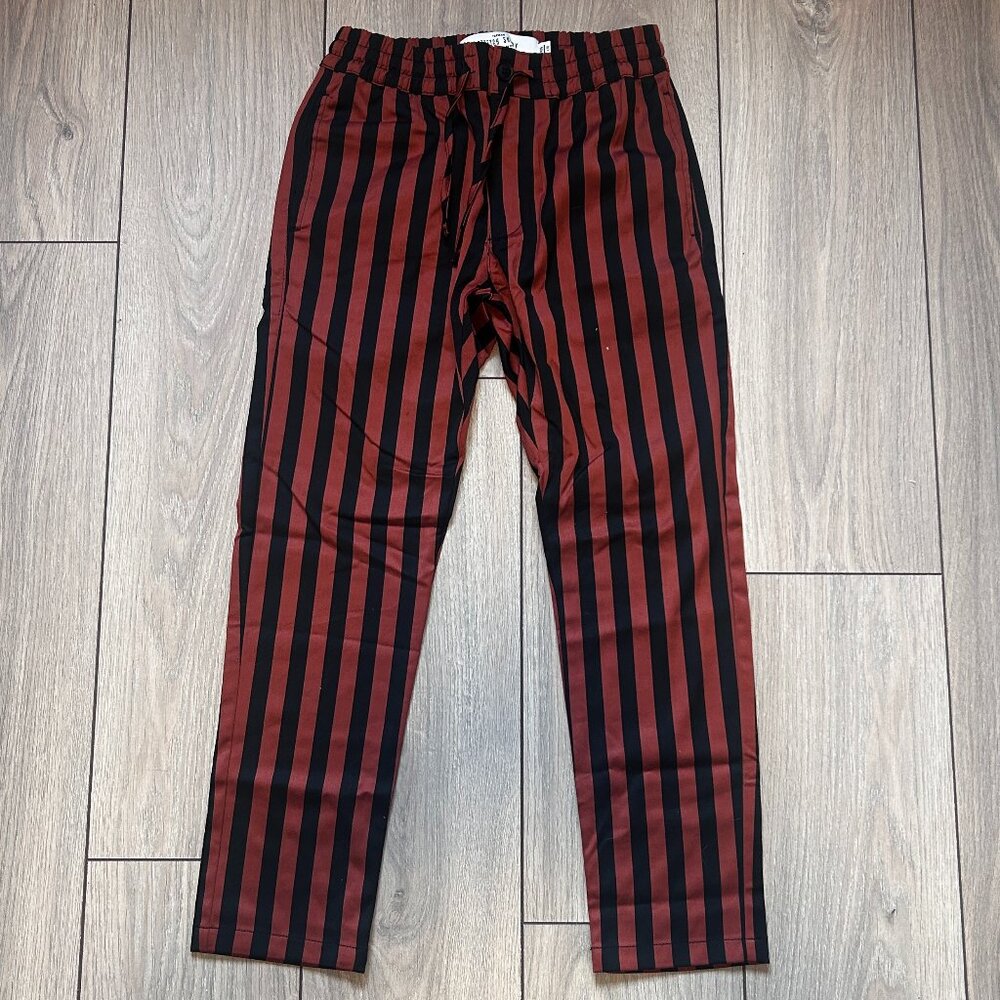 Topman Stretch Skinny Striped Trousers